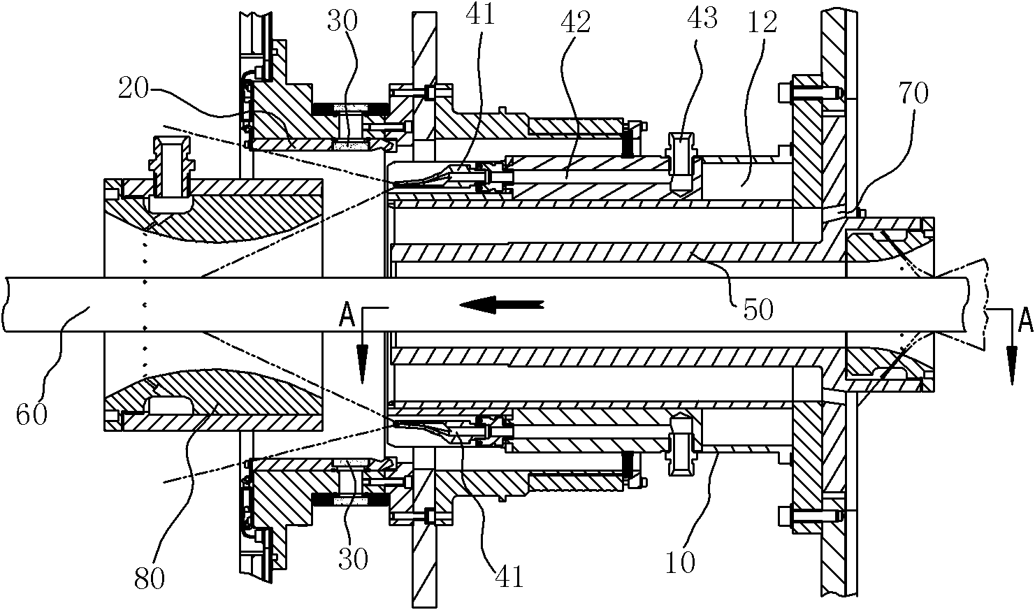 Cooling device for diameter measuring instrument