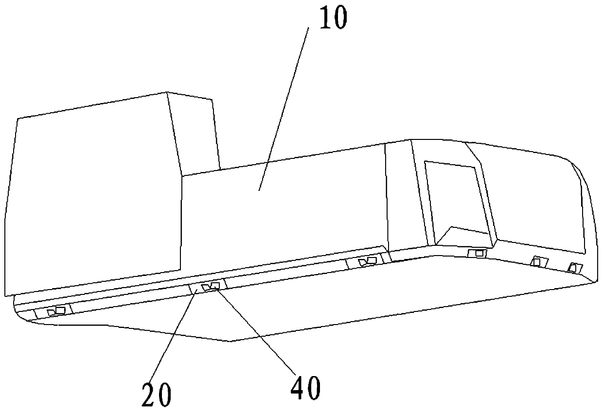 Detection device installation structure and excavator