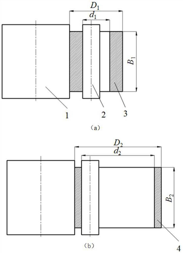Near-net composite forming method for large wall thickness sudden change ring part