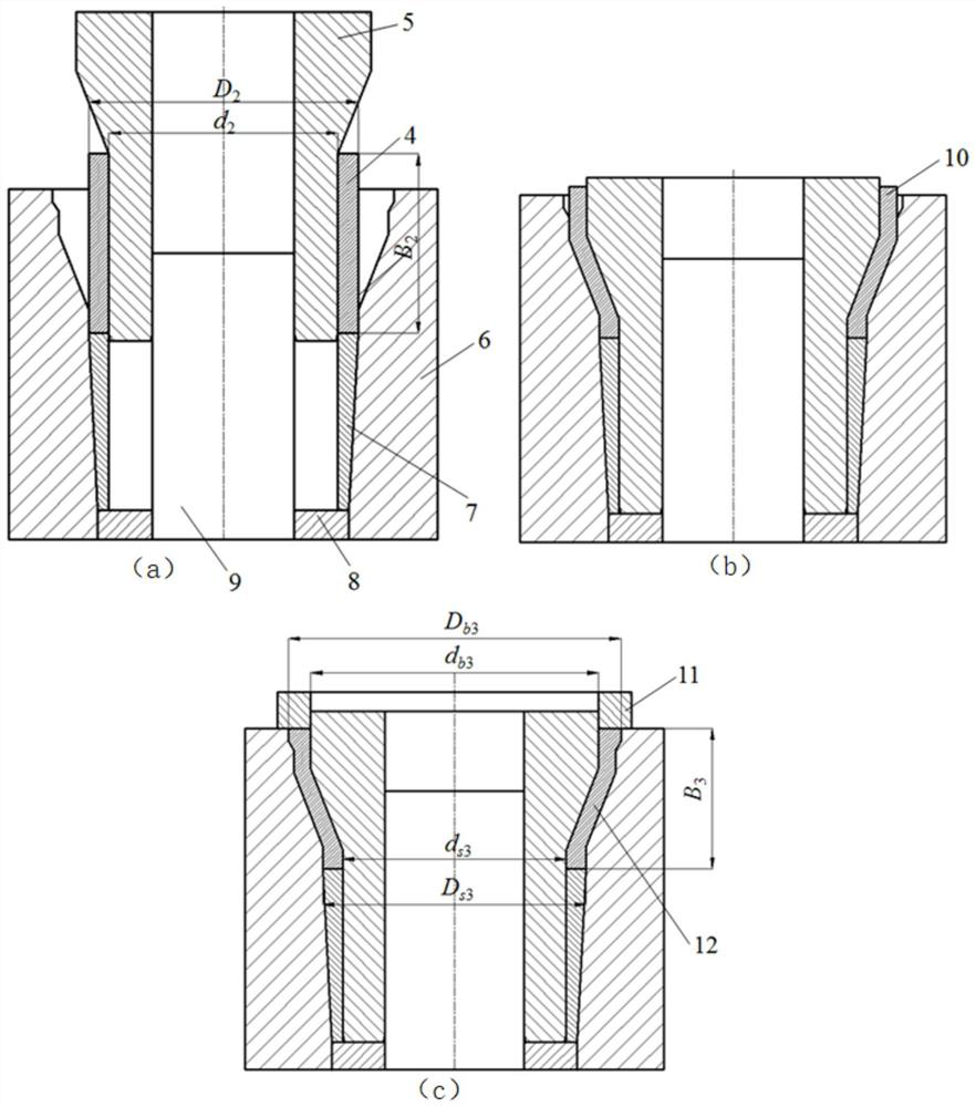 Near-net composite forming method for large wall thickness sudden change ring part