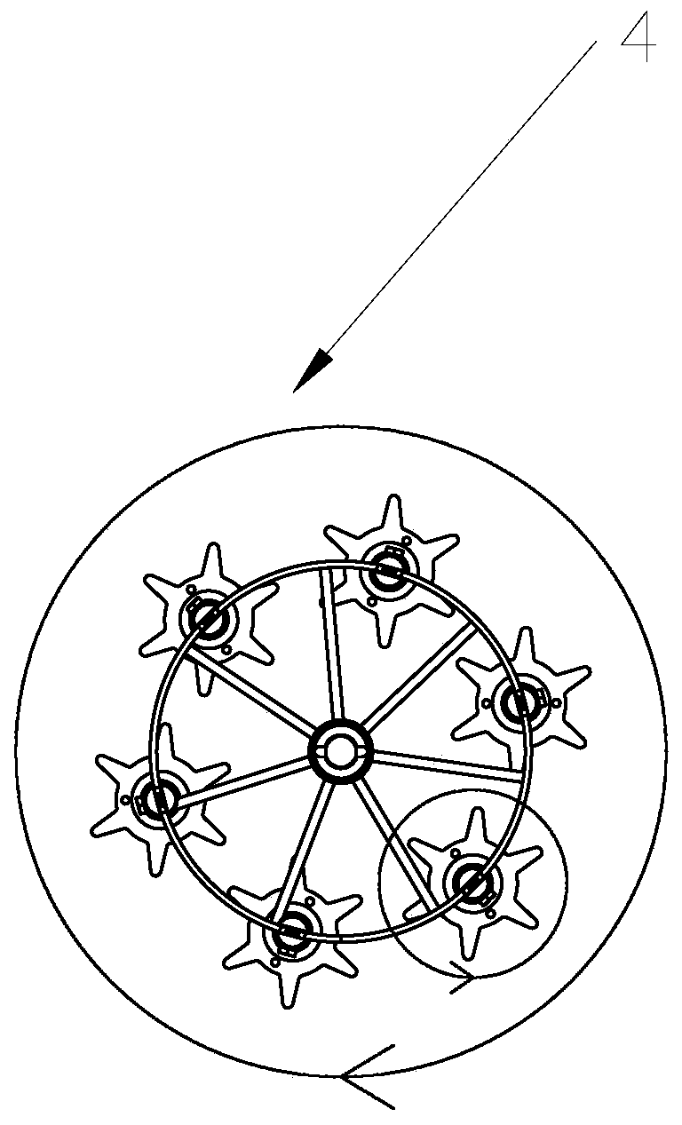 Microwave hot air circulation oven with hanging device with rotation and revolution functions