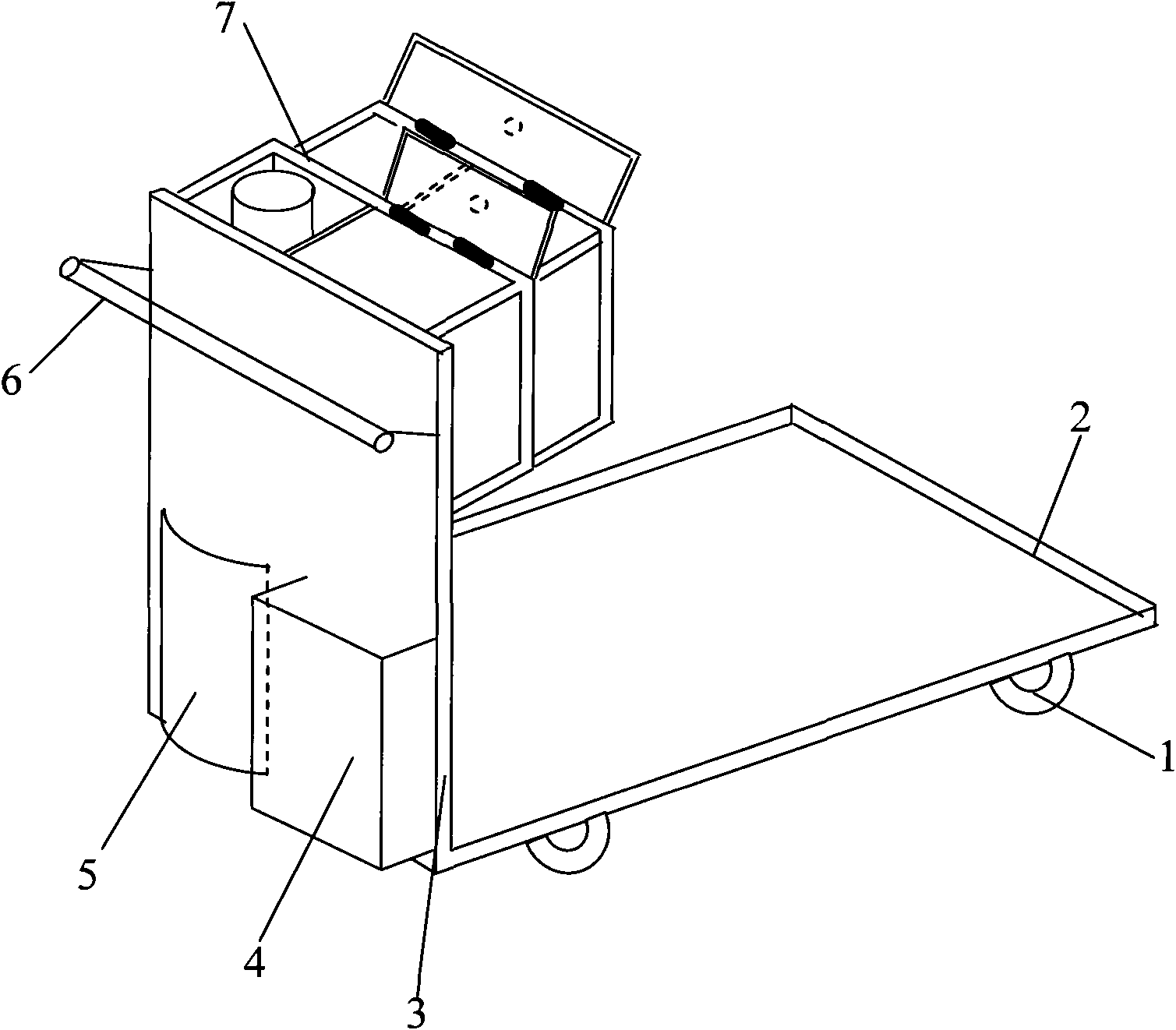 Design method of novel coating color-matching handcart
