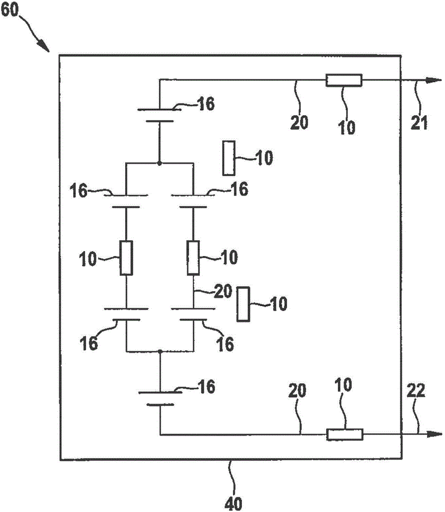 Battery with a Thermal Tripping Element