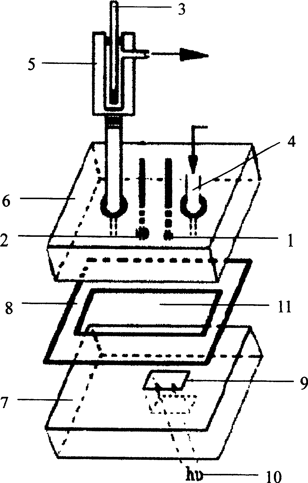 Method for measuring chemical oxygen requirement by photoelectric concerted catalysis
