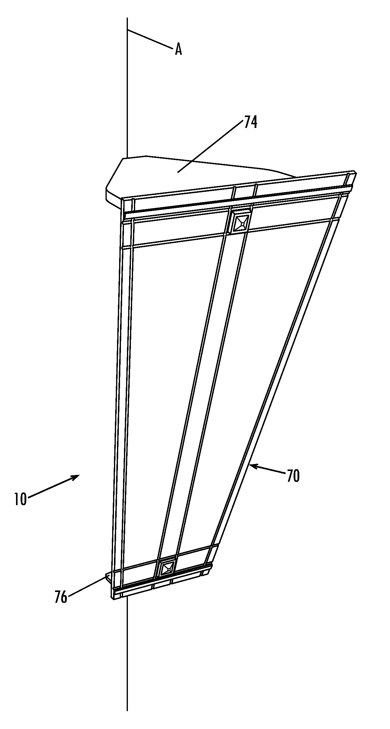 Corner mounted light fixture