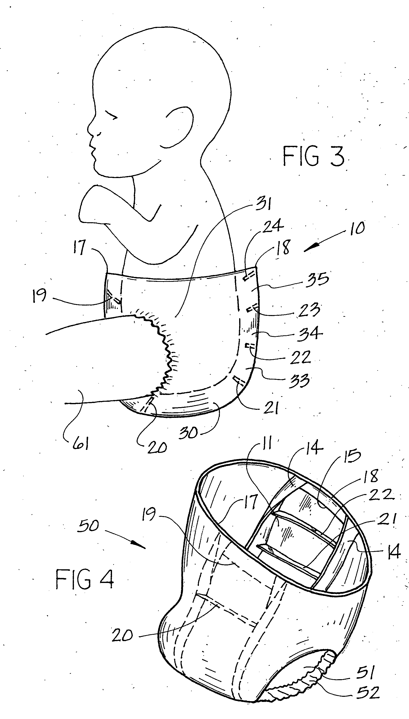 Diaper with baffle overflow protection