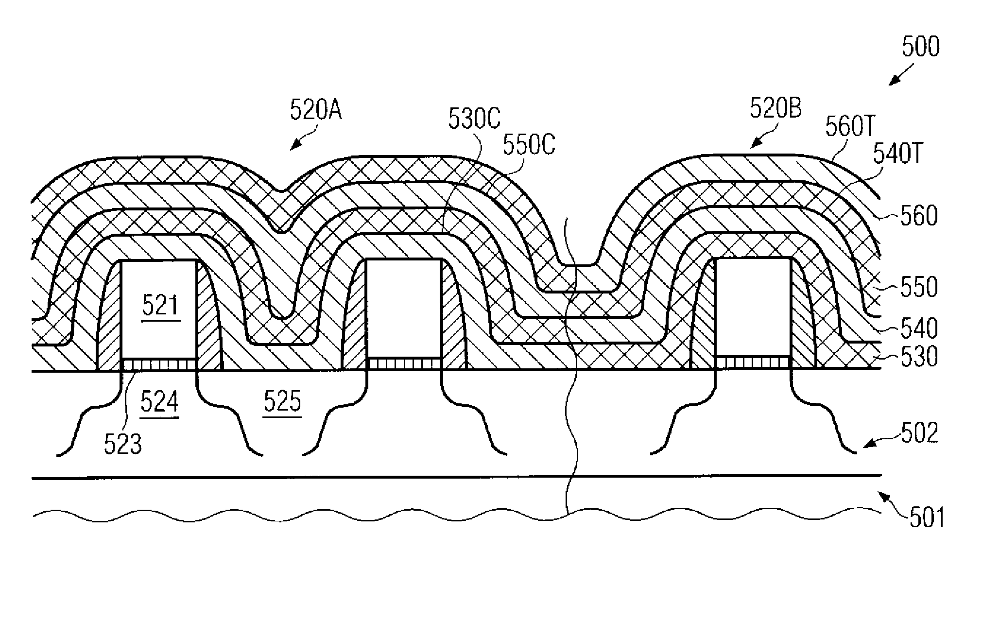 Stress transfer in an interlayer dielectric by providing a stressed dielectric layer above a stress-neutral dielectric material in a semiconductor device