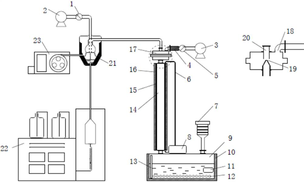 Device and method for online measurement of trace water-soluble ions by collecting atmospheric fine particles
