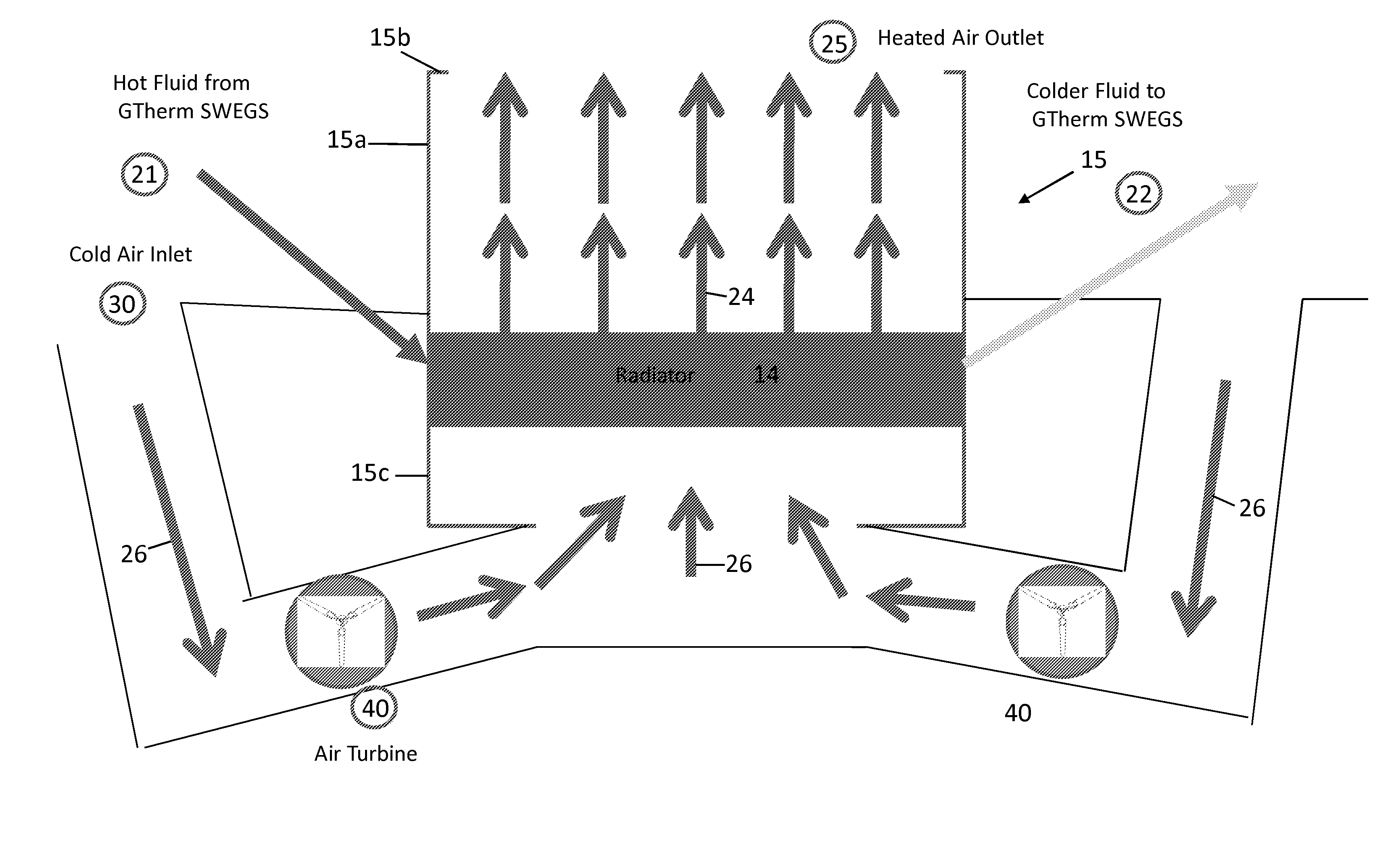 Power Tower - System and Method of Using Air Flow Generated by Geothermal Generated Heat to Drive Turbines Generators for the Generation of Electricity