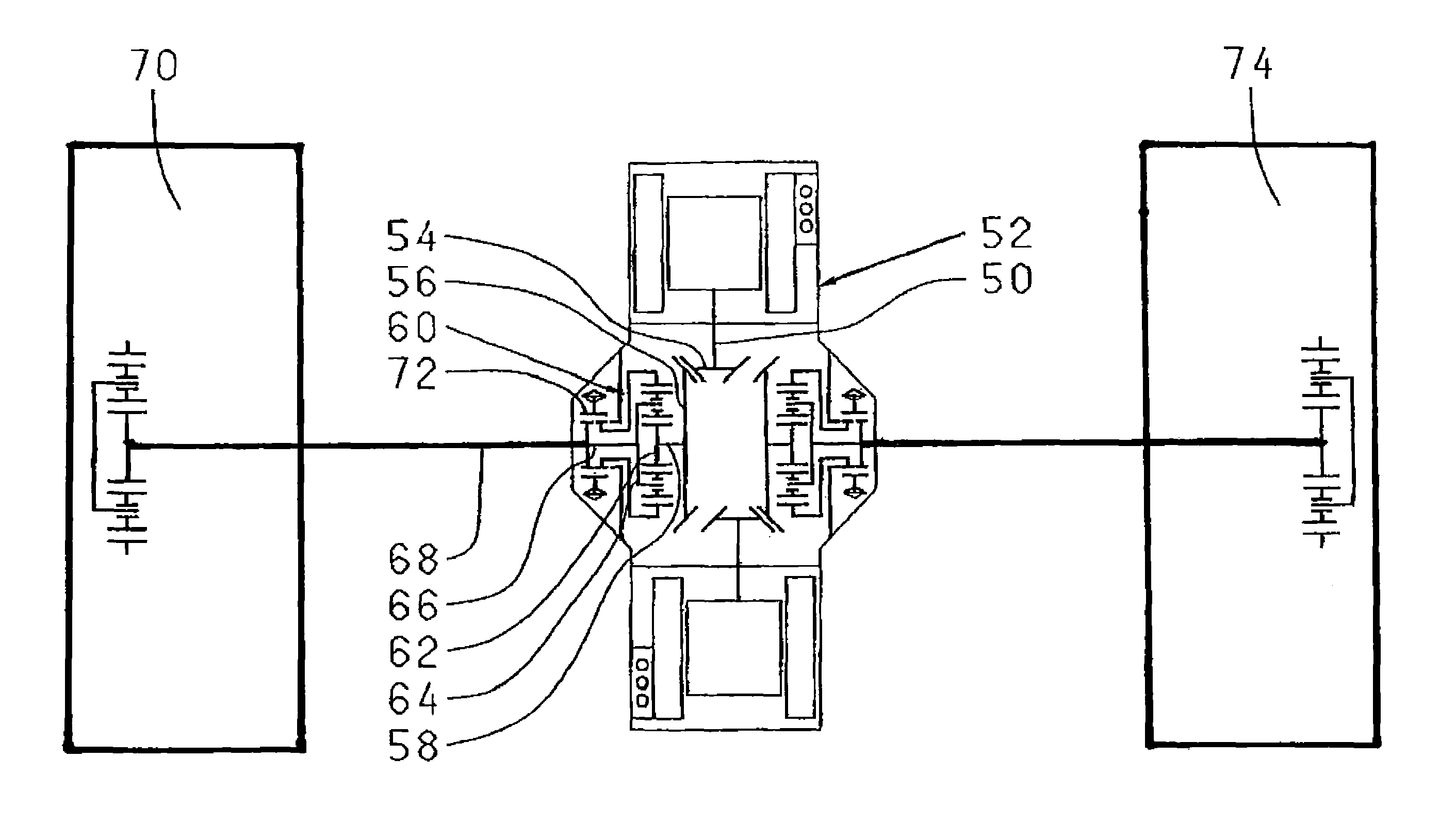 Drive system for individually driving two drive wheels of a drive wheel pair