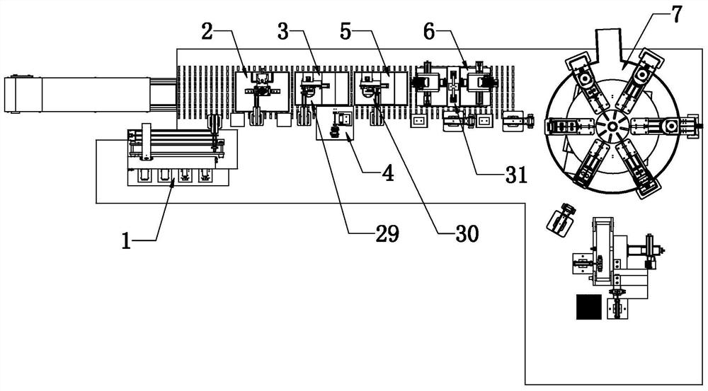 Automatic machining production line for plate parts