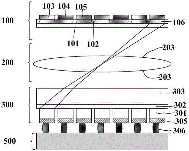Color micro display device and preparation method thereof