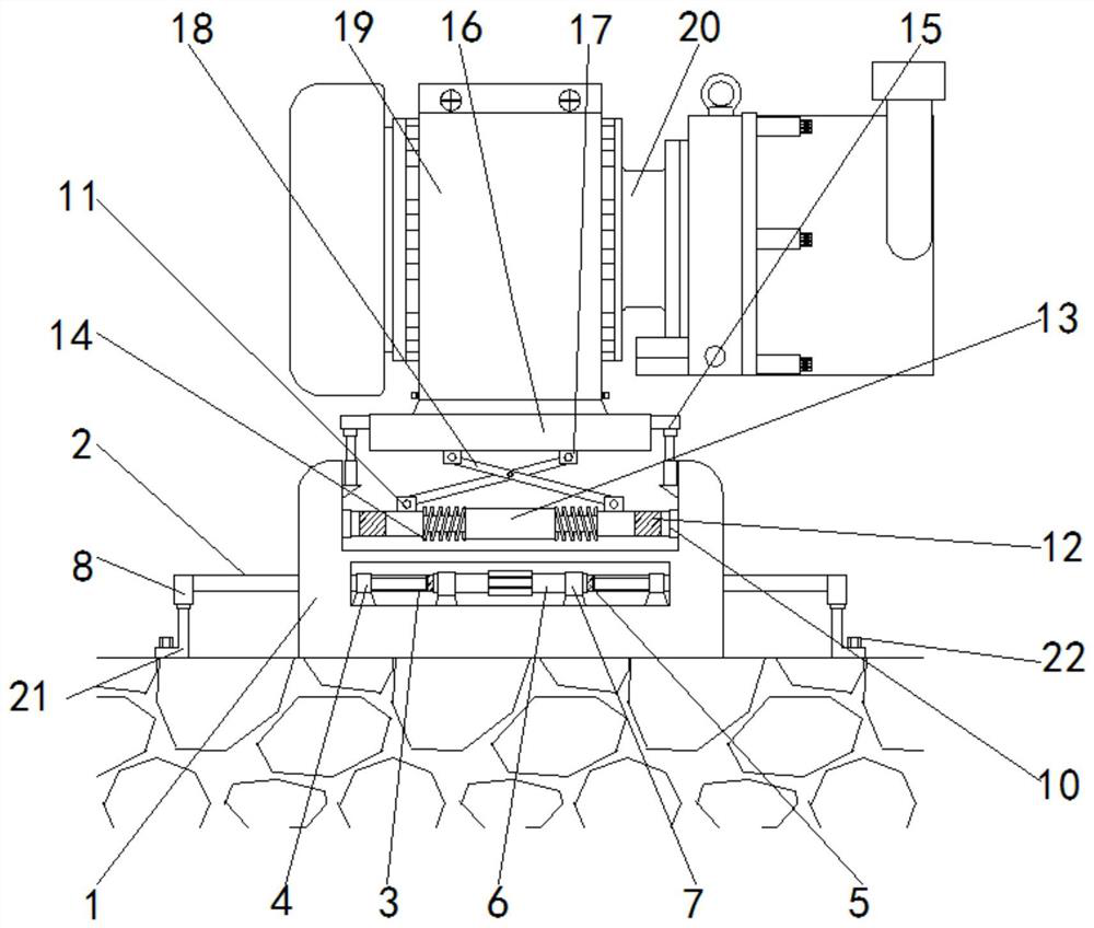 Vacuum pump provided with mounting support and convenient for flexible mounting