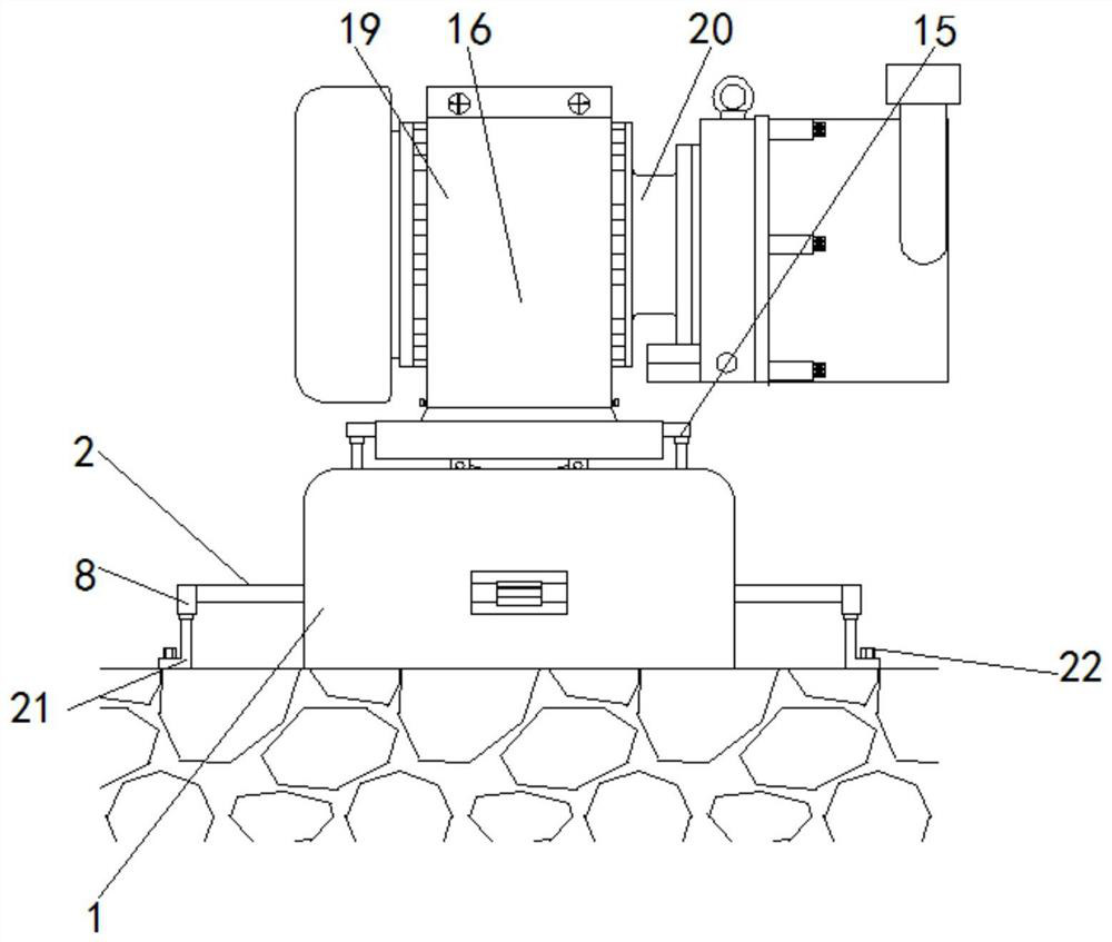 Vacuum pump provided with mounting support and convenient for flexible mounting