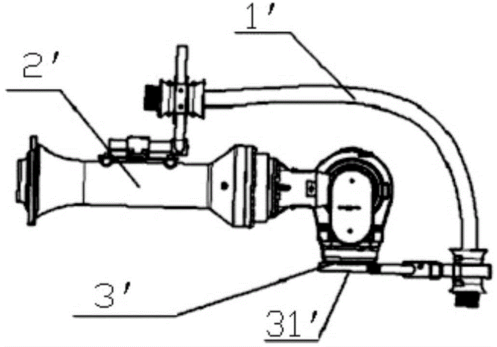 Wiring structure of tail end executor of industrial robot