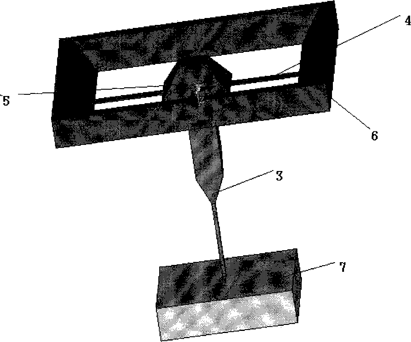 Three-dimensional micro- force silicon micro- sensor