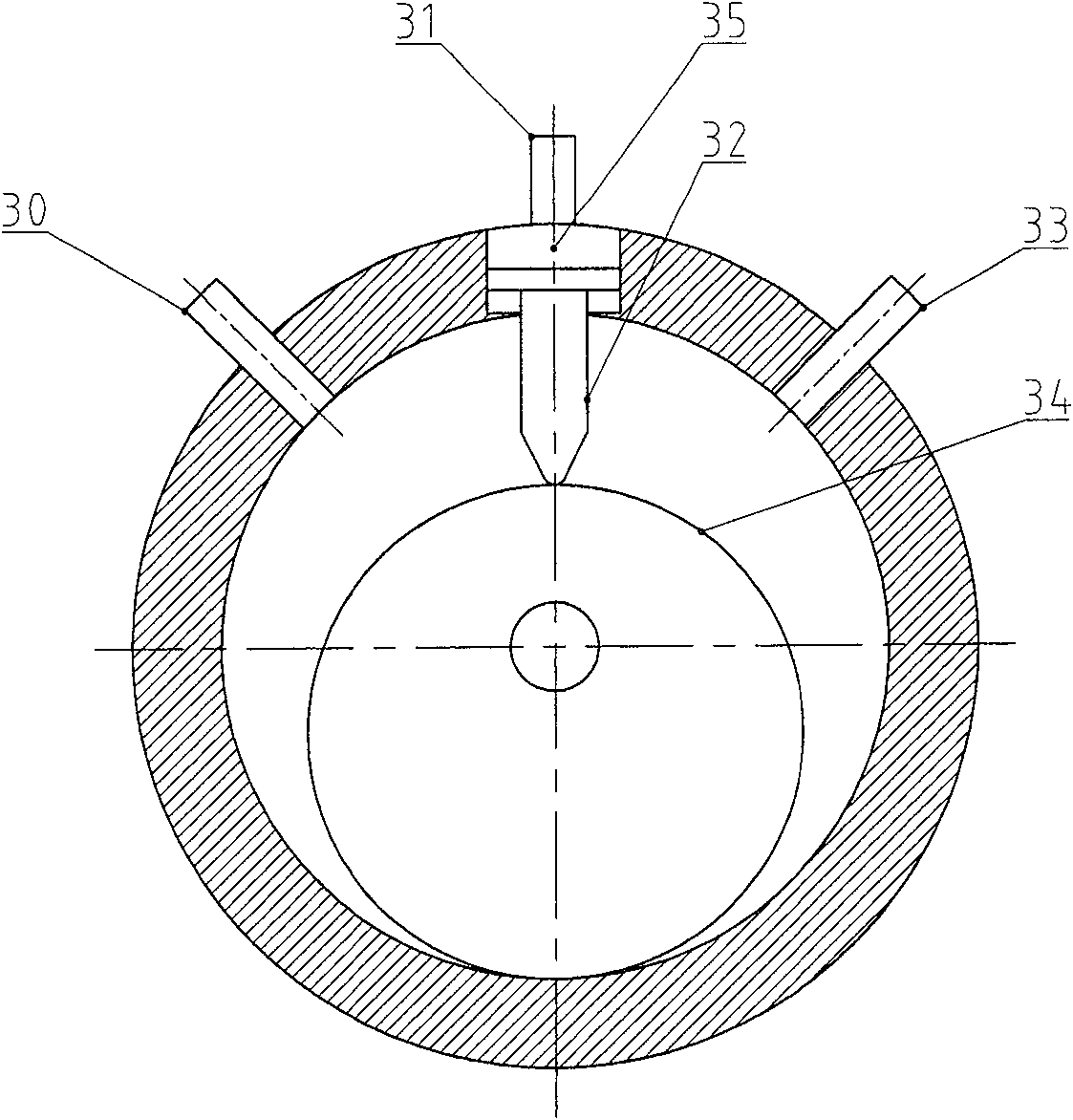 Three-way electromagnetical valve