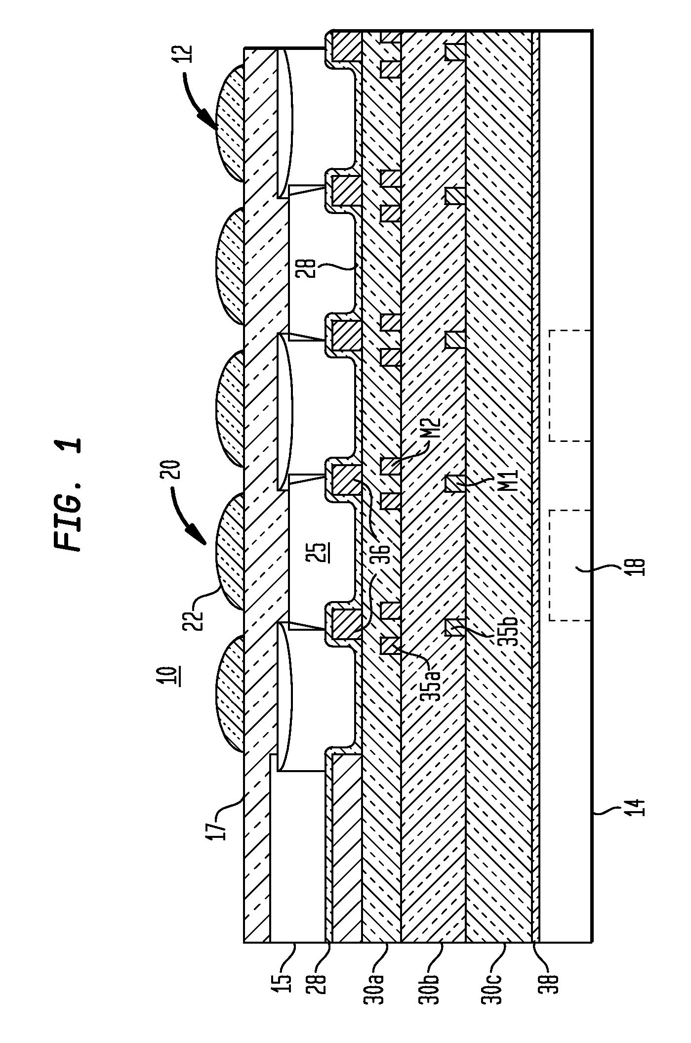 Damascene copper wiring optical image sensor