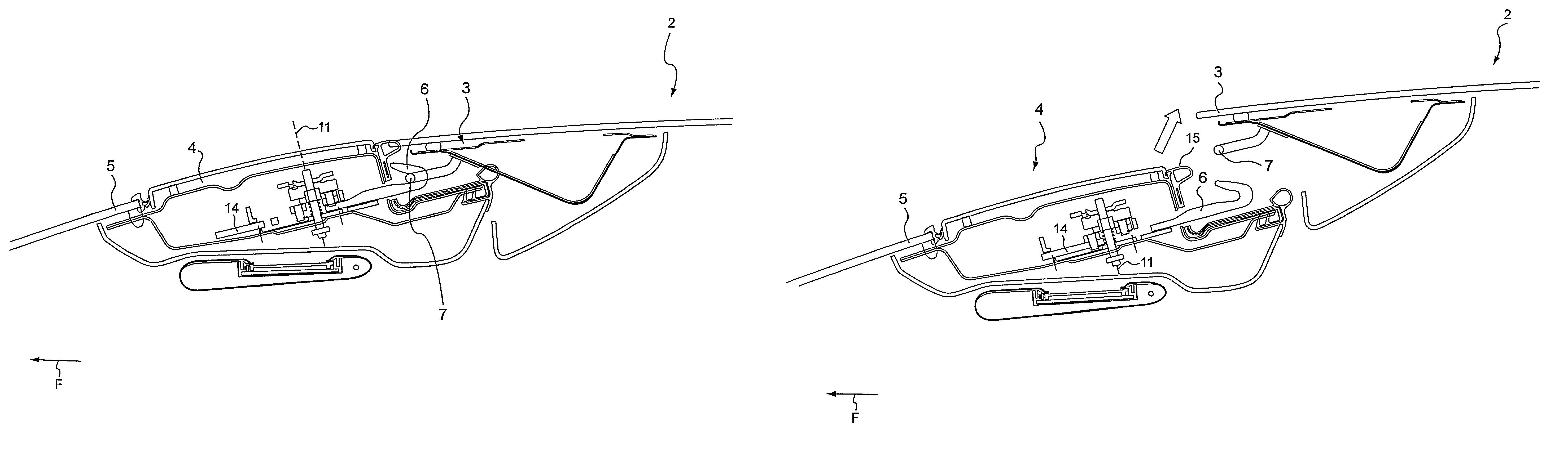 Convertible roof that latches to an upper transverse frame part of the windshield frame