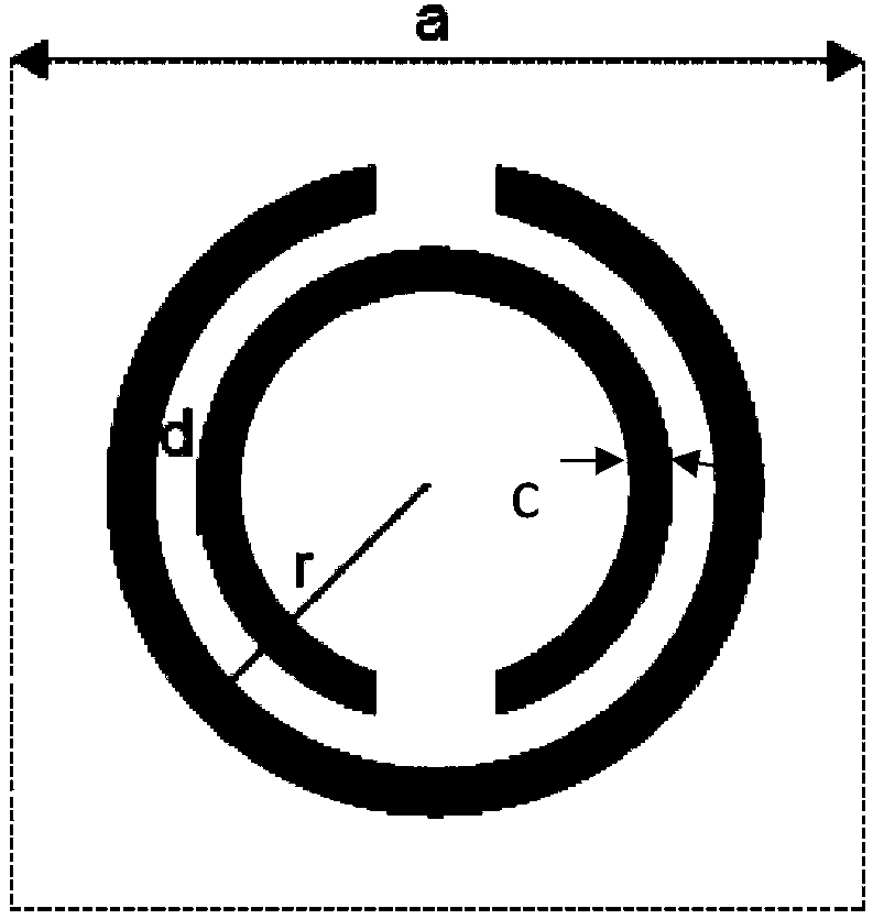 Three-dimensional split ring resonator metamaterial radio frequency identification tag