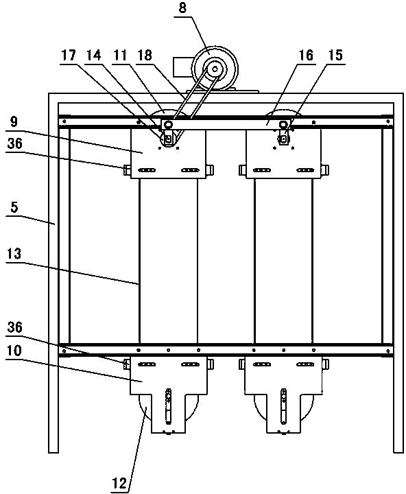 Longitudinal and horizontal two-way band saw cutting machine for waste slag cement foamed slabs or building blocks