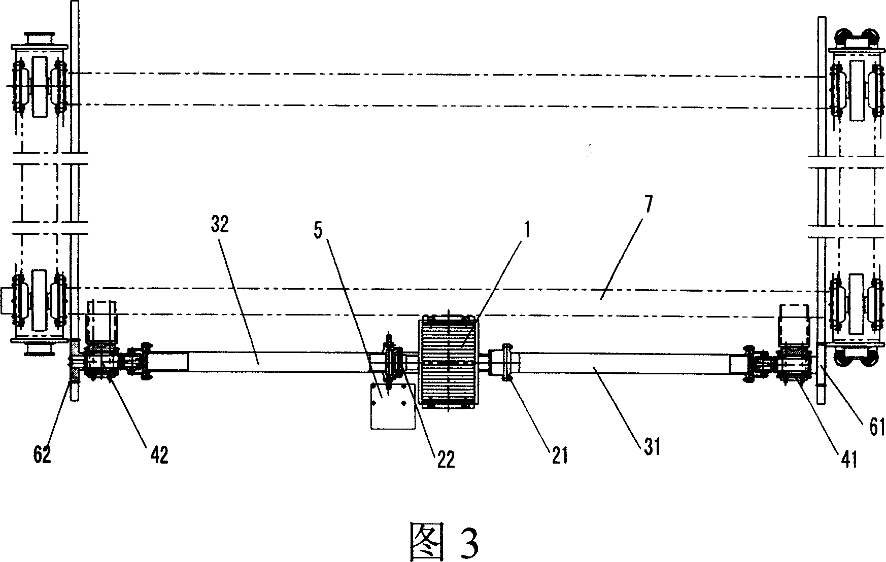 Operating mechanism of crane trolley