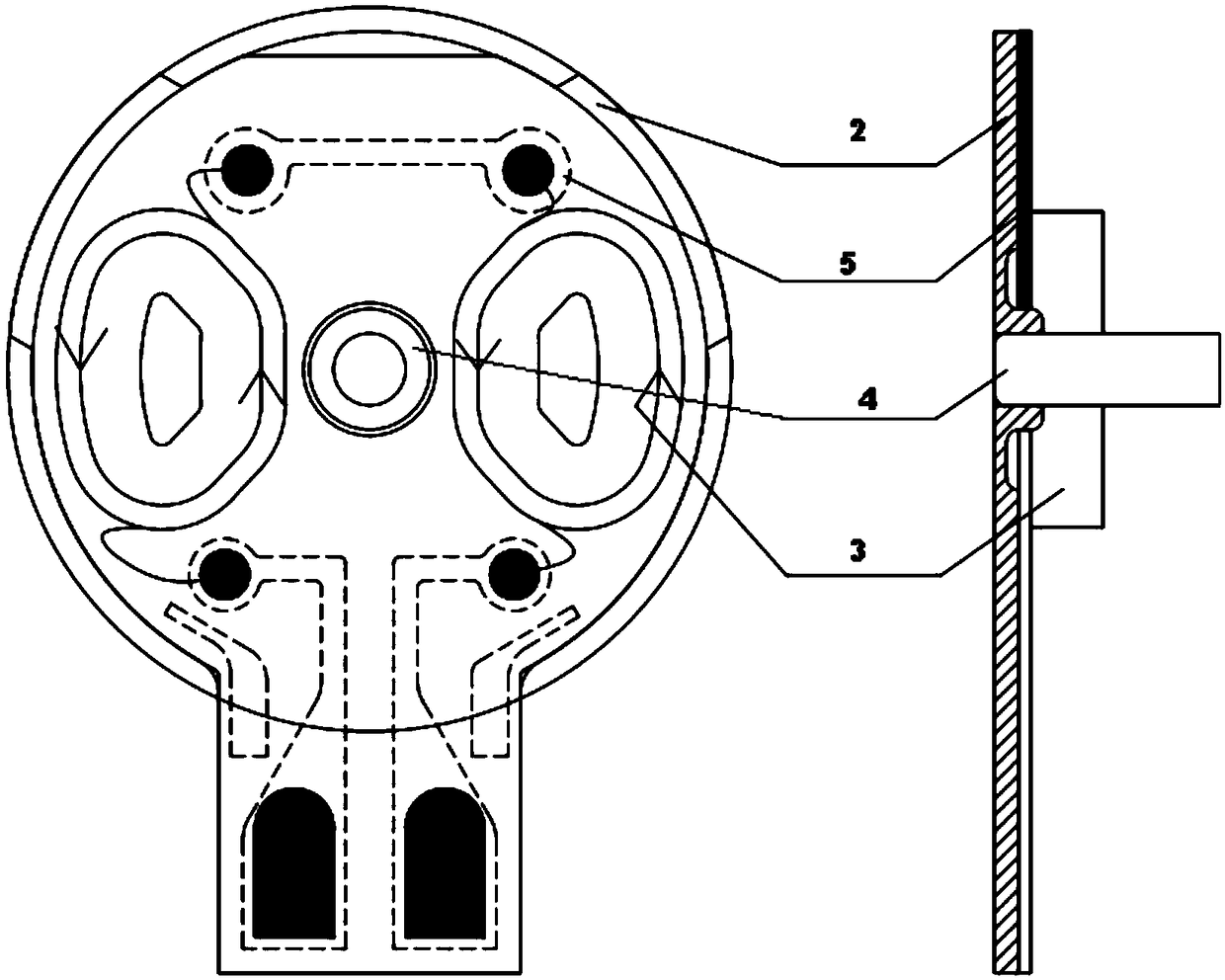 Novel permanent magnet alternating current flat vibration motor and use method thereof