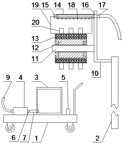 A line de-icing device for distribution network