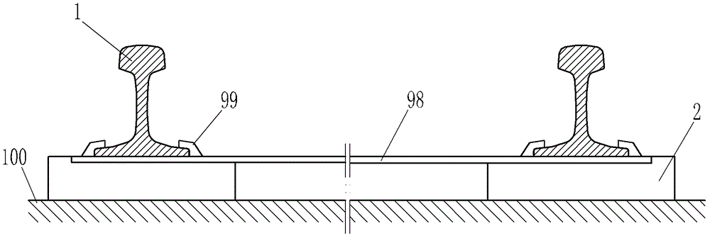 Deflection-resisting rail spacing device