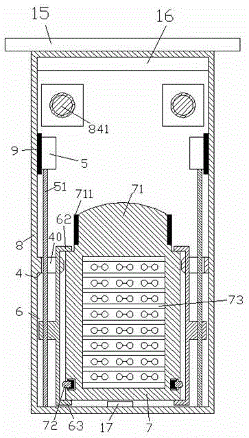 Energy-saving type glasses storage and display device