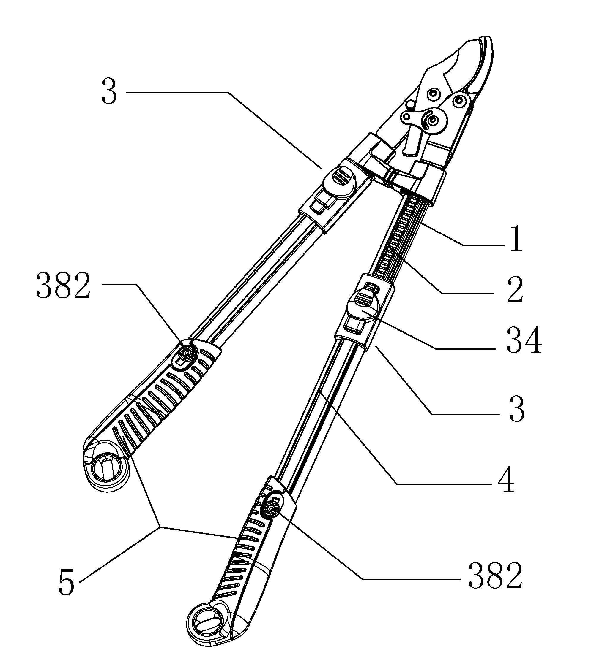 Rack Type Telescopic Handle of Horticultural Shears
