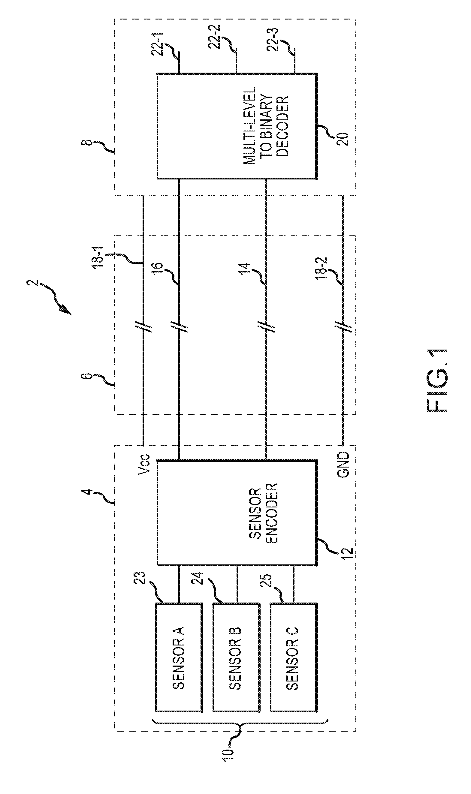 Sensor wire count reduction system