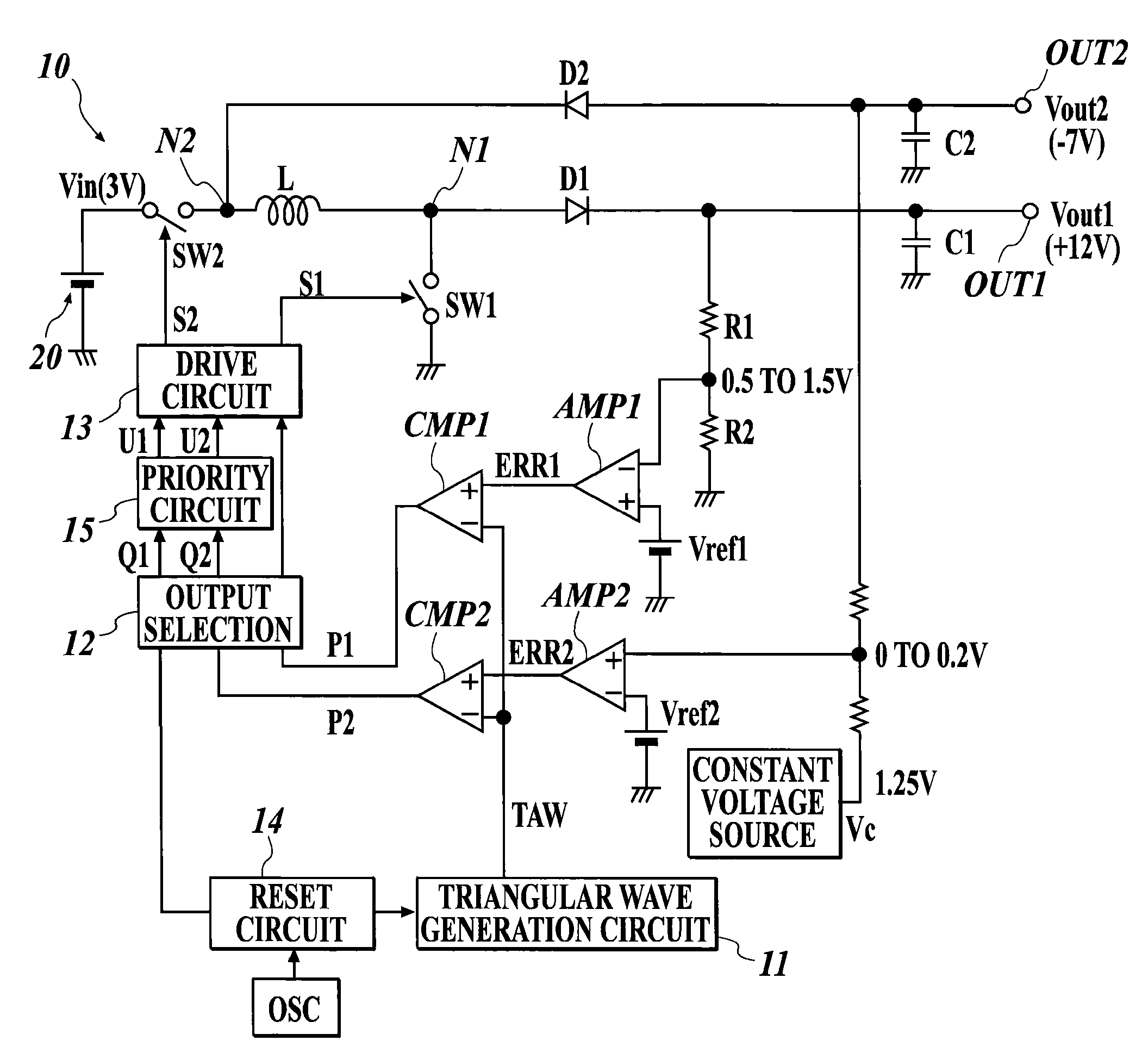 Multi-output type dc/dc converter