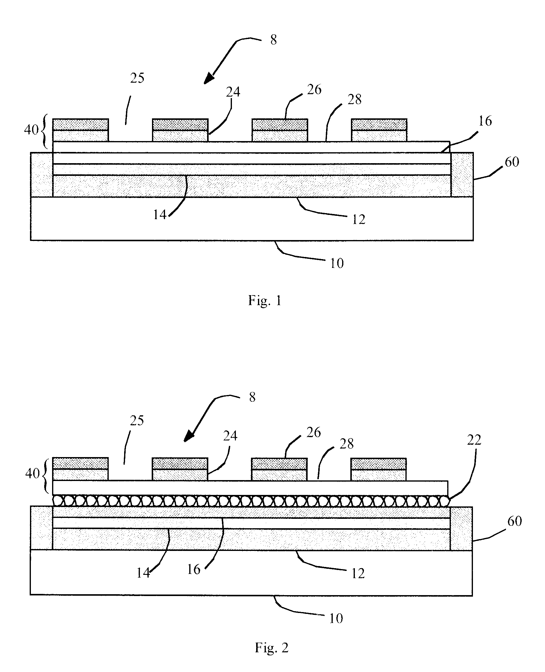 Electroluminescent device having improved contrast