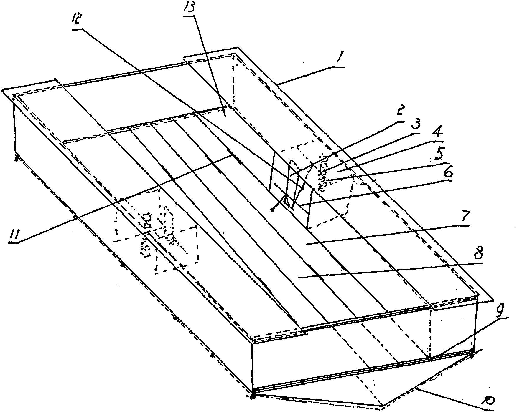 Double-door bag type squatting pan