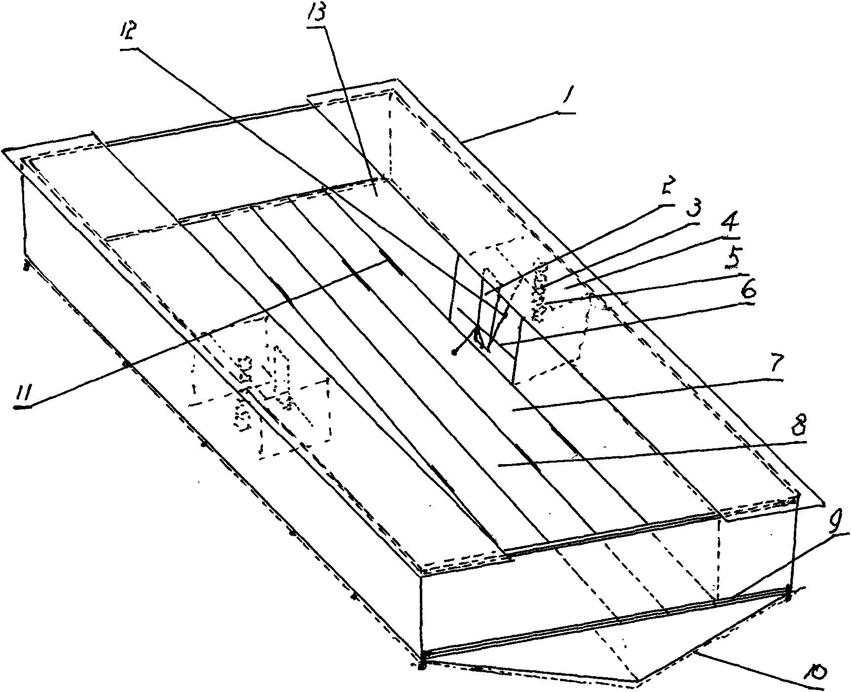 Double-door bag type squatting pan