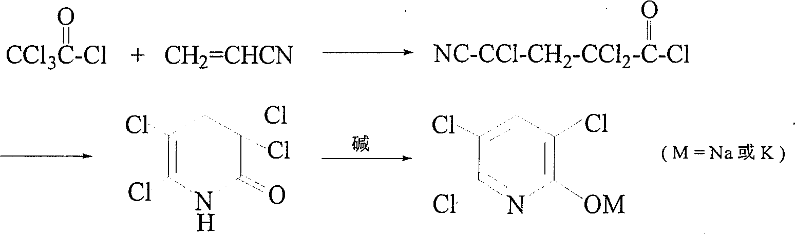 Production method of 3,5,6-trichloro pyridine-2-phenolate