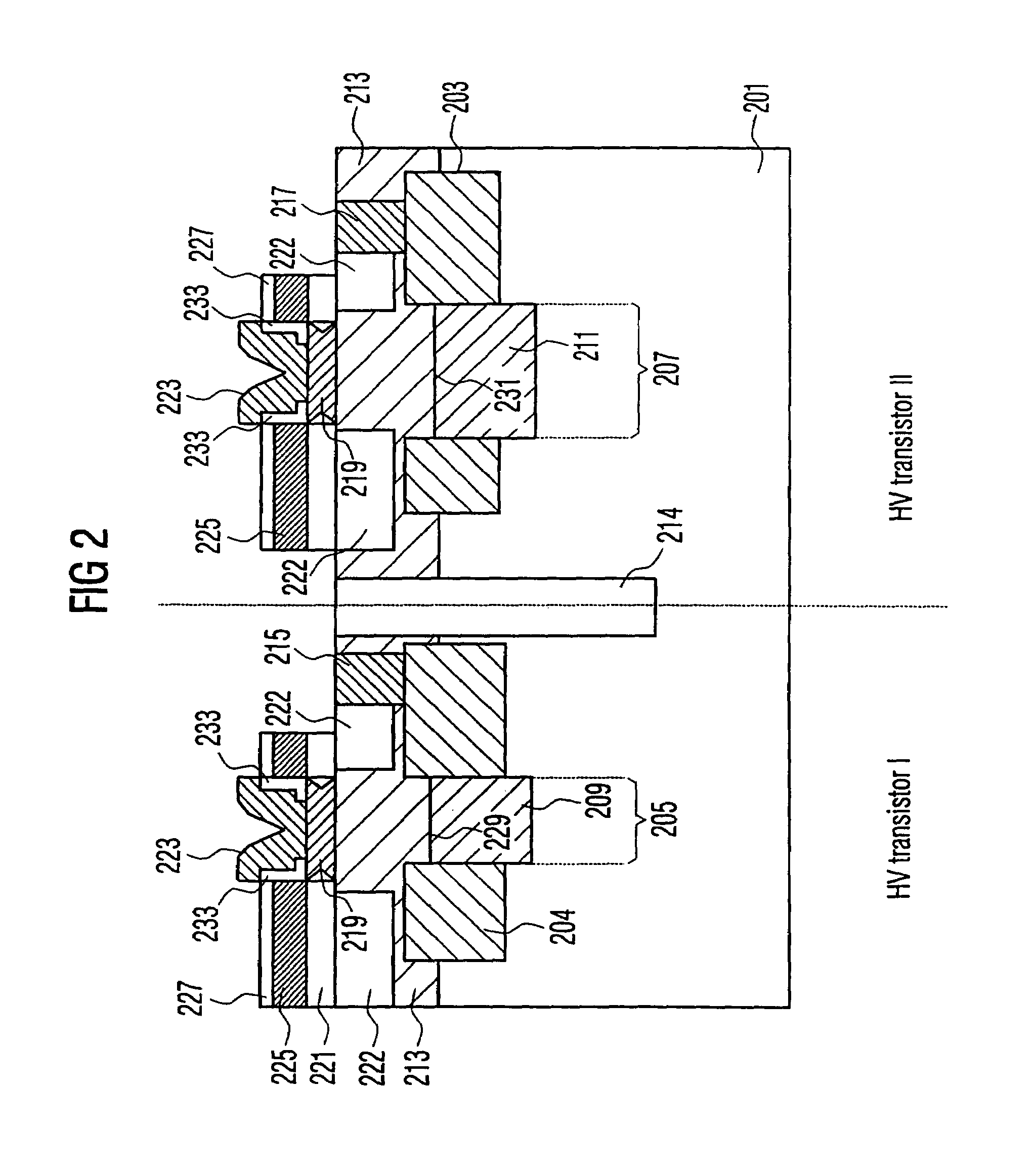 Semiconductor structure with increased breakdown voltage and method for producing the semiconductor structure