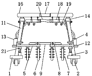 Interval adjustable farmland irrigation device with built-in weeding function