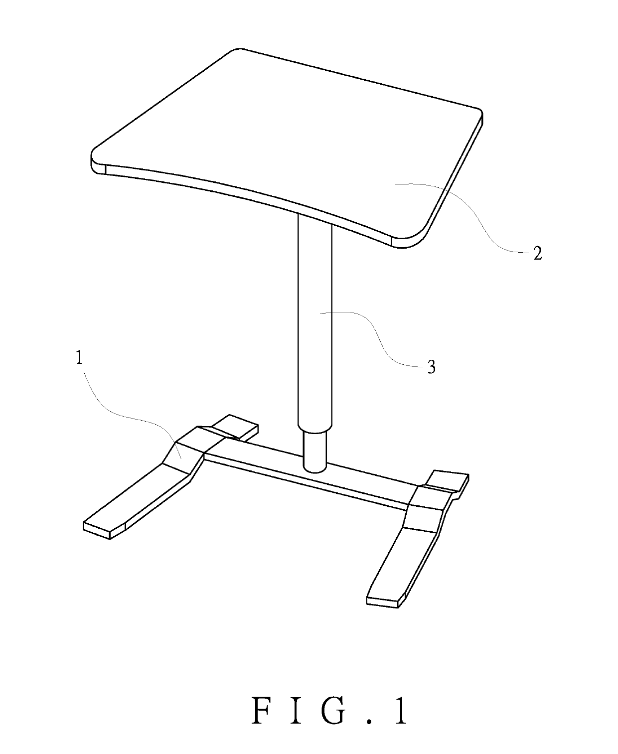 Single-column conference table