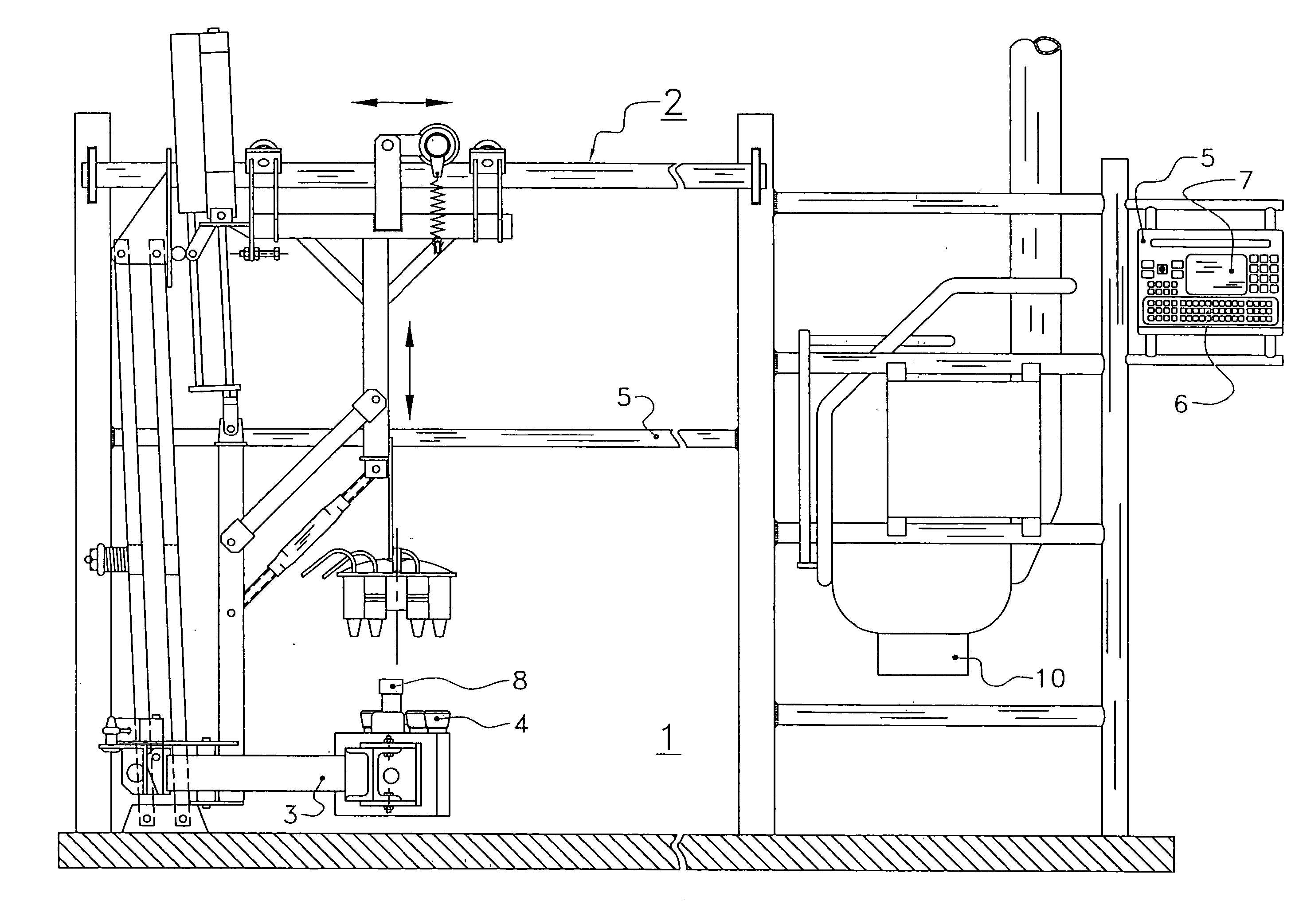 Device and method for determining teat positions