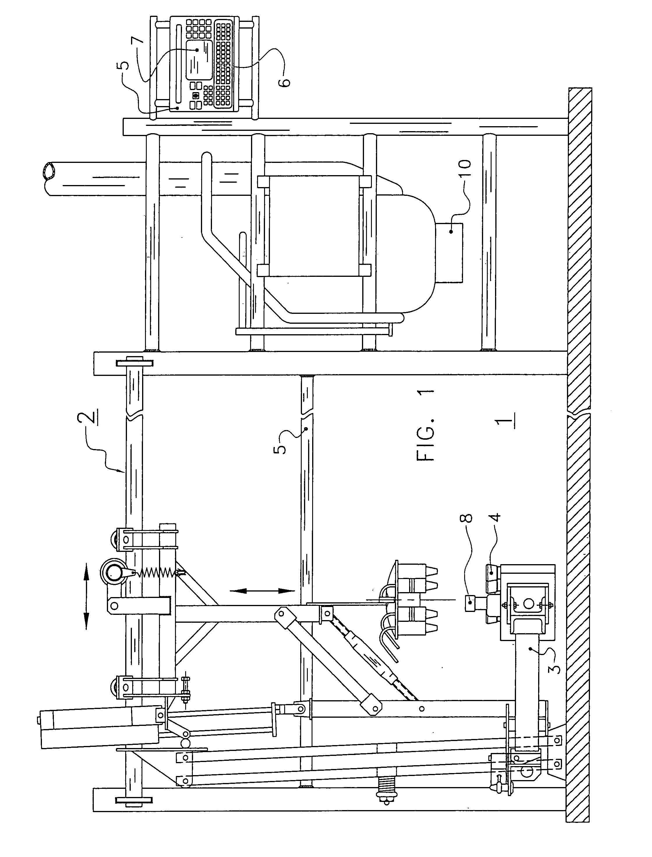 Device and method for determining teat positions