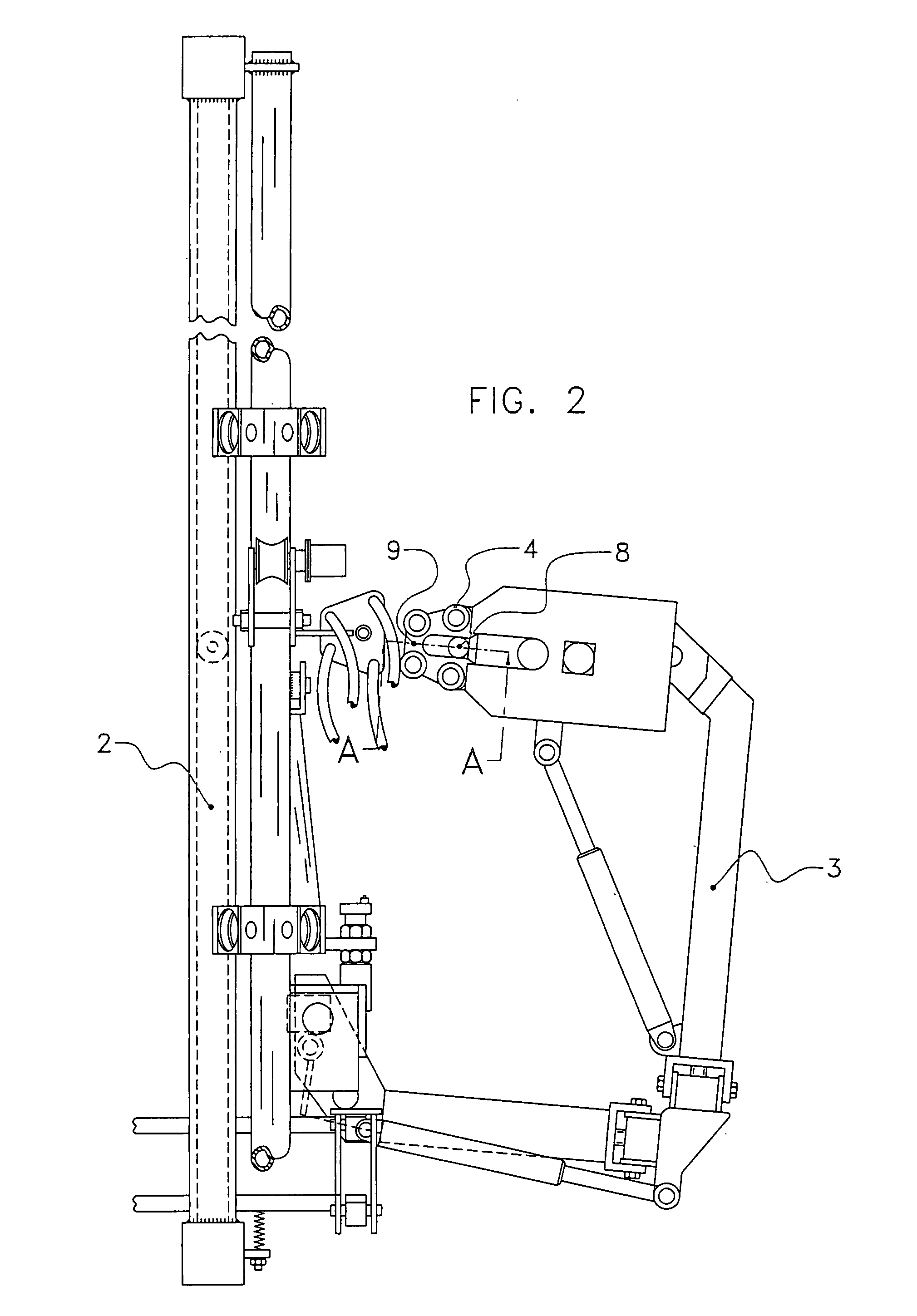 Device and method for determining teat positions