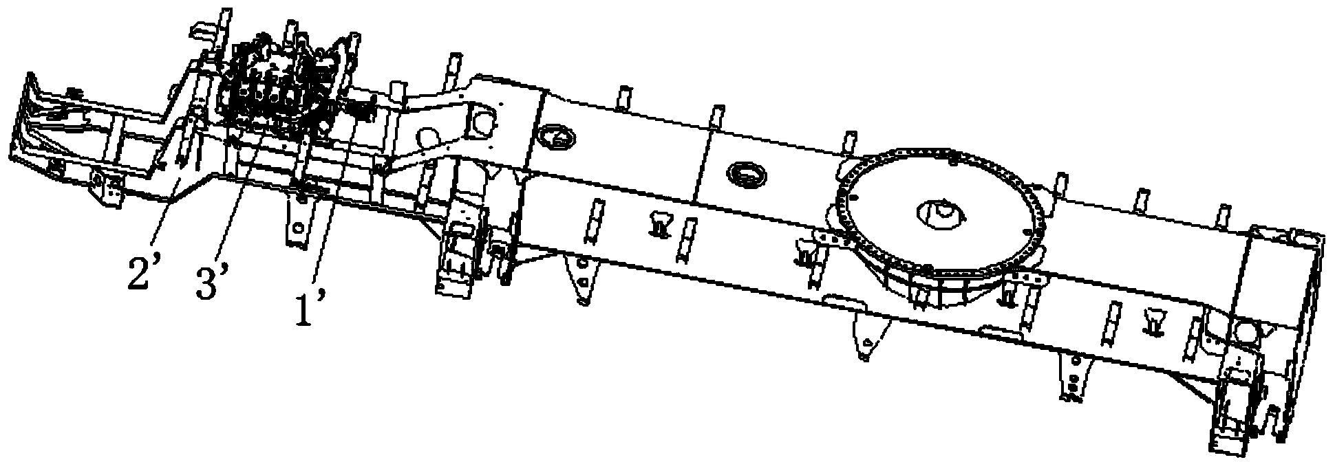 Oil pump device for automobile crane