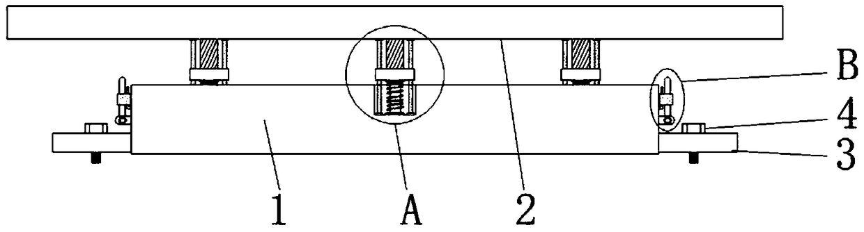 Mechanical base with functions of buffering and damping