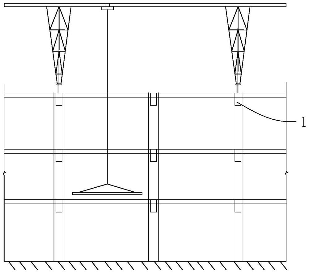 Rapid hoisting method for underground multi-layer double-T-plate structure and positioning fixture thereof