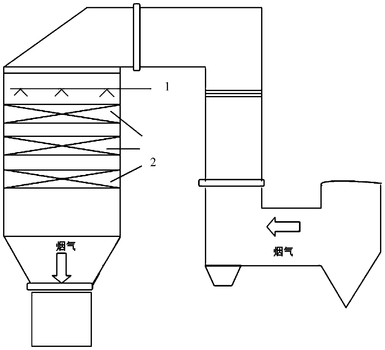 Ammonia spraying device and method for anchoring denitrification catalyst module of coal-fired power plant