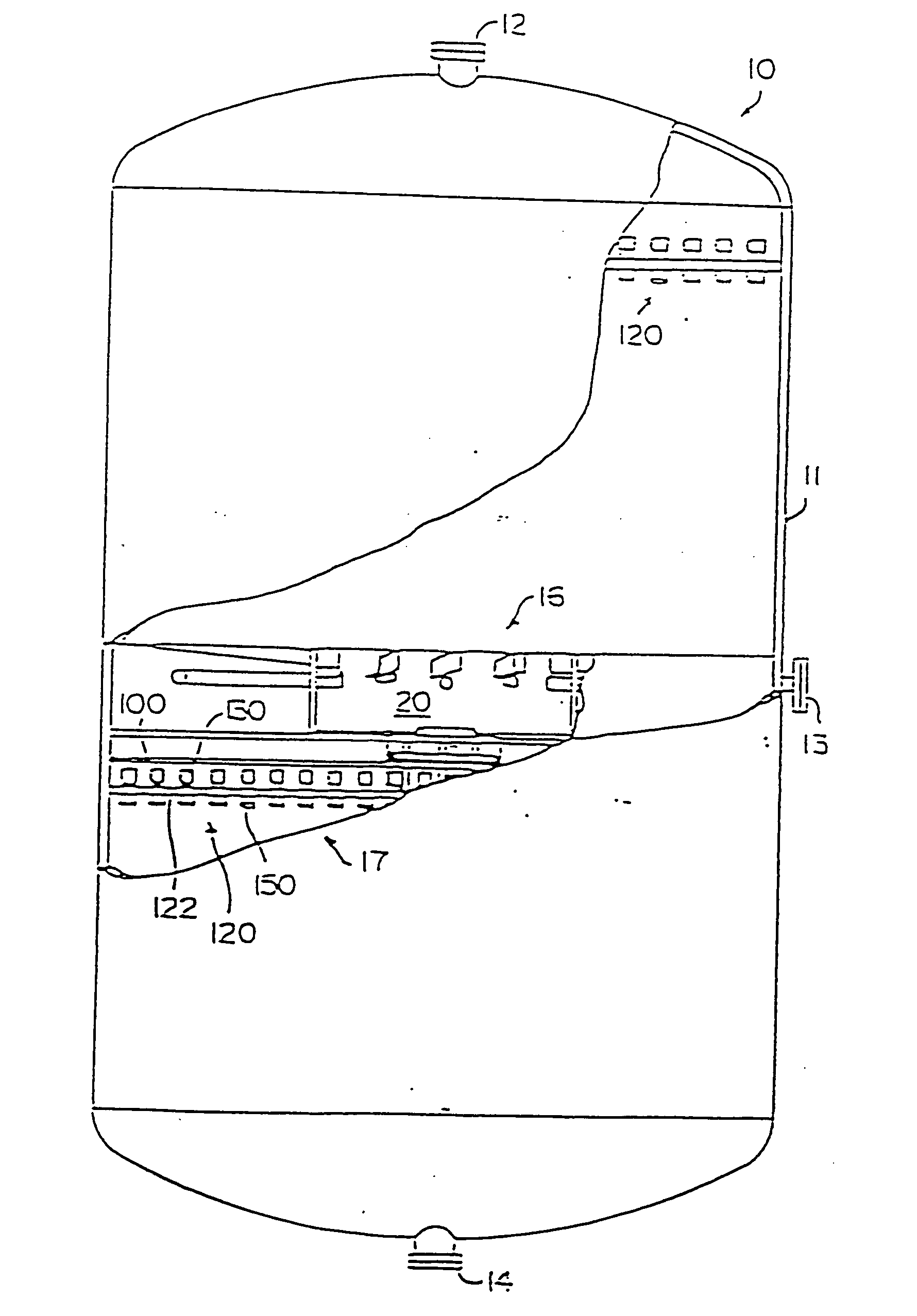 Reactordistribution apparatus and quench zone mixing apparatus