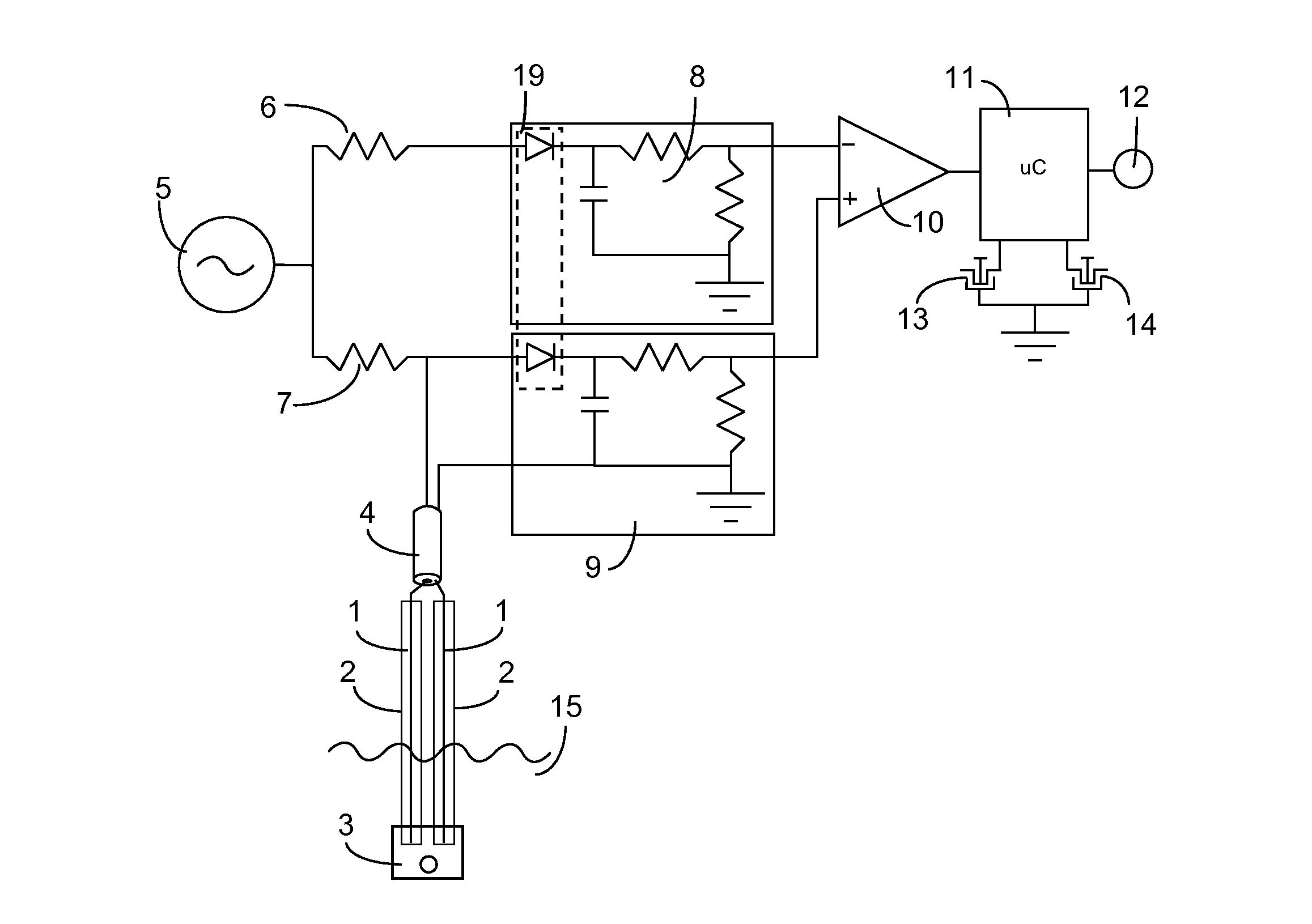 Temperature Compensated Transmission Line Based Liquid Level Sensing Apparatus and Method