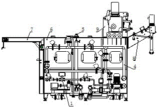 A cloth carbonization machine